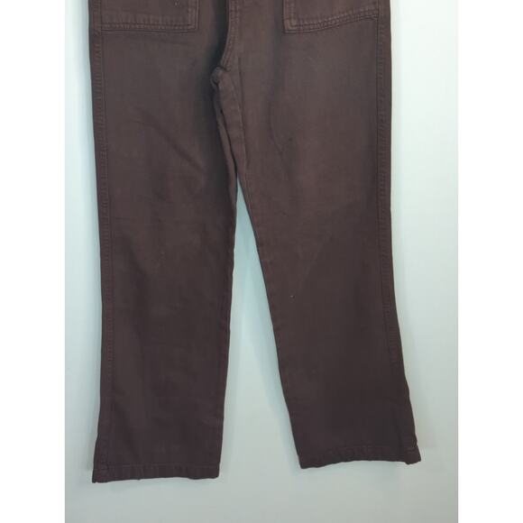 Zara Brown Pants Women's XS High Waisted Straight Leg Casual Neutral Minimalist - Picture 5 of 11